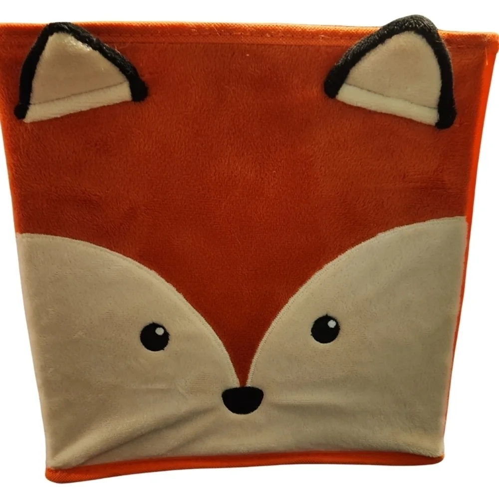 Collapsible Fox Fabric Bin